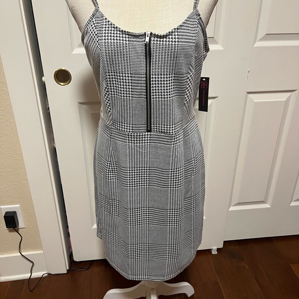 No Boundaries Black and White Sheath Midi Dress